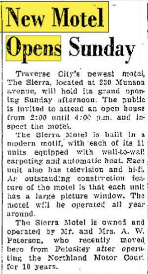 Sierra Motel - Jul 13 1957 Article